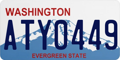 WA license plate ATY0449