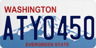 WA license plate ATY0450