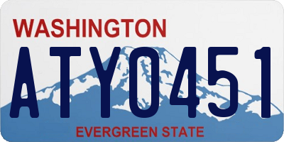 WA license plate ATY0451