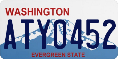 WA license plate ATY0452