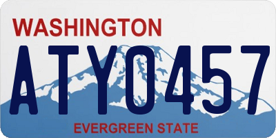 WA license plate ATY0457