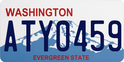 WA license plate ATY0459