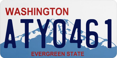 WA license plate ATY0461