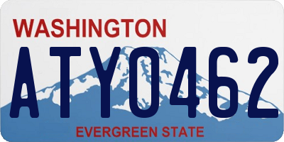 WA license plate ATY0462