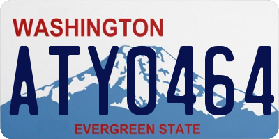 WA license plate ATY0464