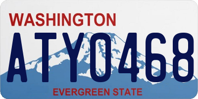 WA license plate ATY0468