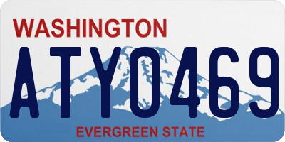WA license plate ATY0469