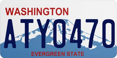 WA license plate ATY0470