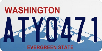 WA license plate ATY0471