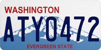 WA license plate ATY0472