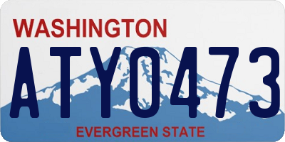 WA license plate ATY0473