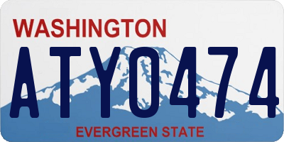 WA license plate ATY0474