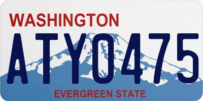 WA license plate ATY0475