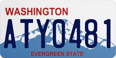 WA license plate ATY0481