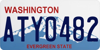WA license plate ATY0482