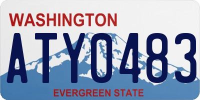 WA license plate ATY0483