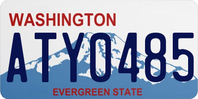WA license plate ATY0485