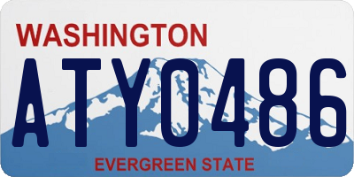 WA license plate ATY0486