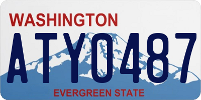 WA license plate ATY0487