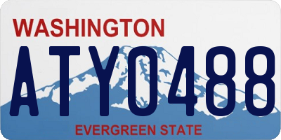 WA license plate ATY0488
