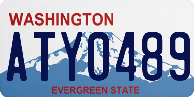 WA license plate ATY0489
