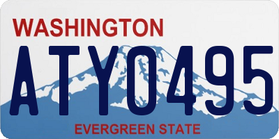 WA license plate ATY0495