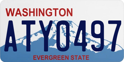 WA license plate ATY0497