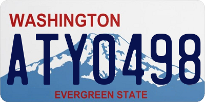 WA license plate ATY0498