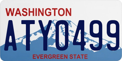 WA license plate ATY0499