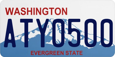 WA license plate ATY0500