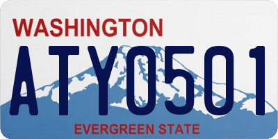 WA license plate ATY0501