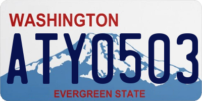 WA license plate ATY0503