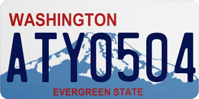 WA license plate ATY0504