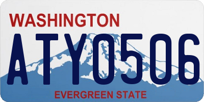 WA license plate ATY0506