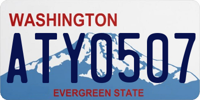 WA license plate ATY0507