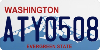 WA license plate ATY0508