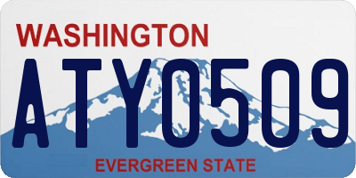 WA license plate ATY0509