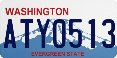 WA license plate ATY0513
