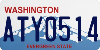 WA license plate ATY0514