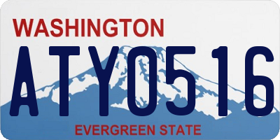WA license plate ATY0516