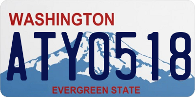 WA license plate ATY0518