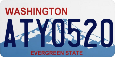 WA license plate ATY0520