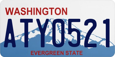 WA license plate ATY0521