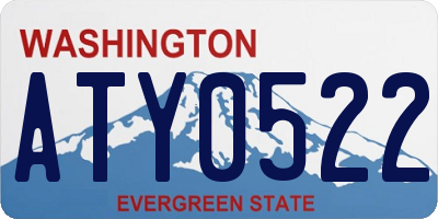 WA license plate ATY0522