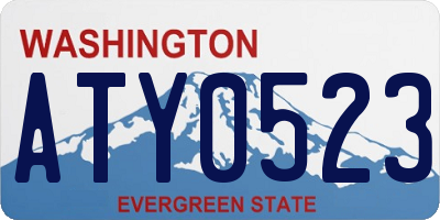 WA license plate ATY0523