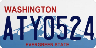 WA license plate ATY0524