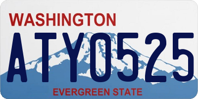 WA license plate ATY0525
