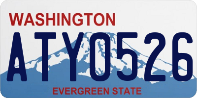 WA license plate ATY0526