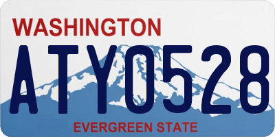 WA license plate ATY0528