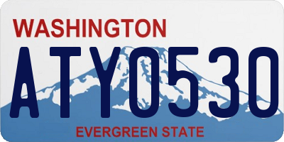 WA license plate ATY0530
